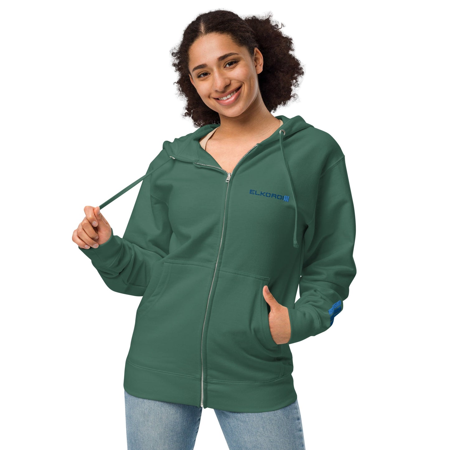 Unisex fleece zip up hoodie - Olettop