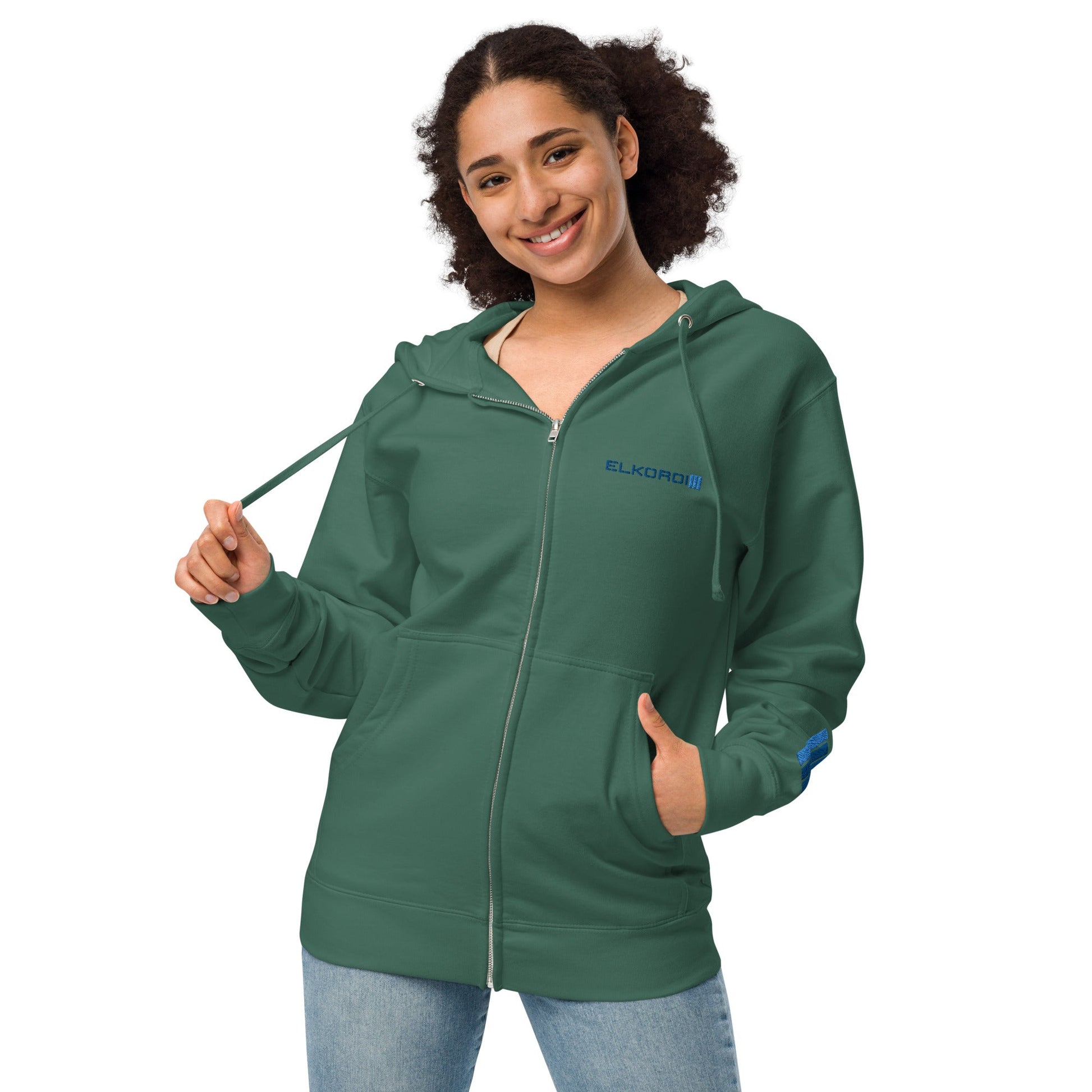 Unisex fleece zip up hoodie - Olettop